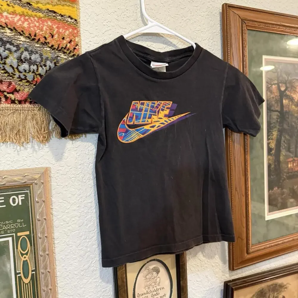 Vintage 90s RARE Kids Nike Designer‎ Sports Shirt Size Kids Medium